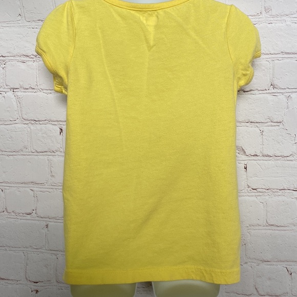 Crazy 8 Neon Yellow/Chartreuse Photographer Sequin Camera Tee with Flower - Picture 3 of 4